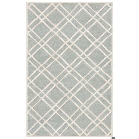 Safavieh 5 Ft. x 8 Ft. Rectangle- Contemporary Chatham Grey And Ivory Hand Tufted Rug CHT740E-5